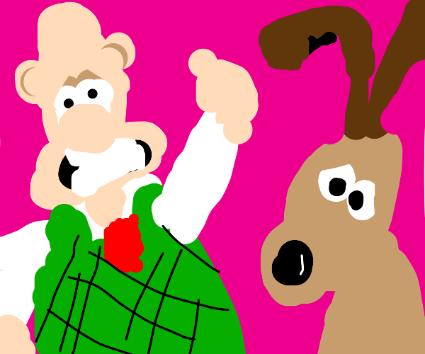 Gromit has a mouth! (Wallace and Gromit) Drawception