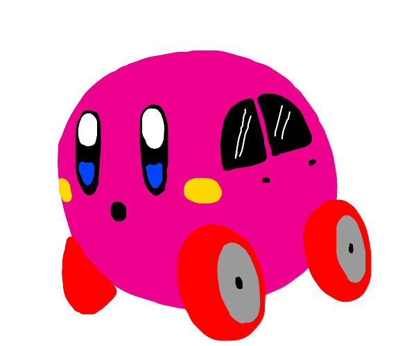 L o n g Kirby eats an egg Drawception