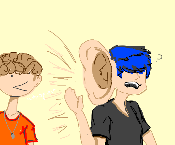 Rocky (Paw patrol) eating a chicken nugget Drawception