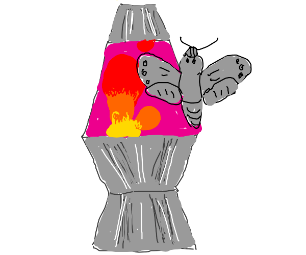 Moth in a Lava Lamp Drawception