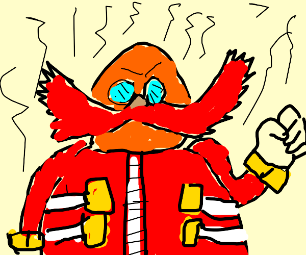 Sonic makes an Eggman omelette Drawception