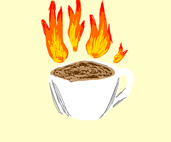Thats an awfully hot coffee pot Drawception