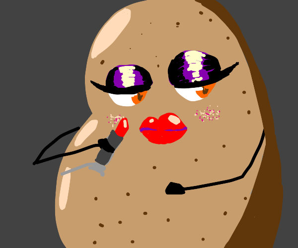 potato using makeup Drawception