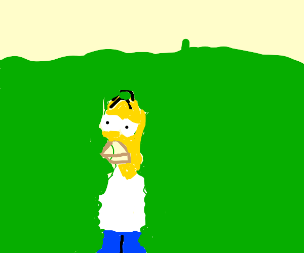 Bart hits homer with a chair Drawception