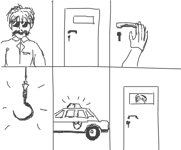 Man Door Hand Hook Car Door Drawception