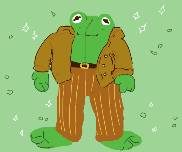 Dressed up Frog Drawception