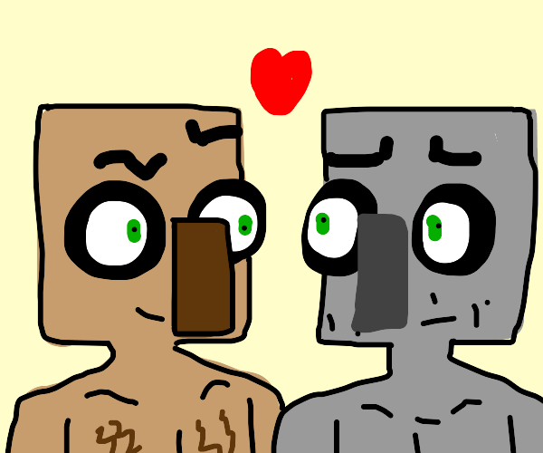 Minecraft villager x Minecraft Pillager Drawception