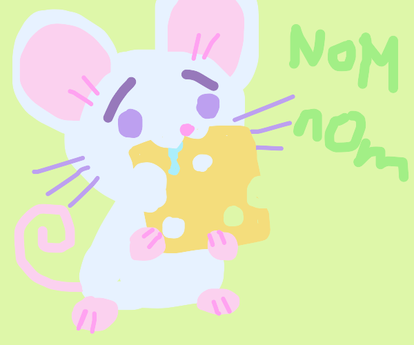 Rat finds smelly cheese Drawception