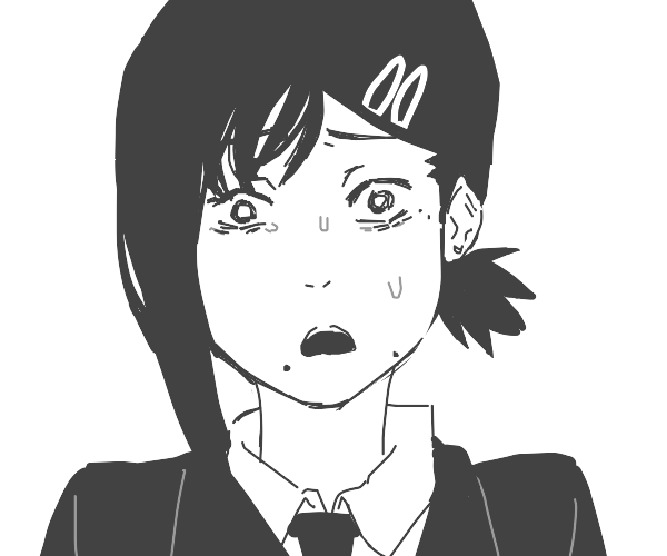 Shocked anime girl Drawception