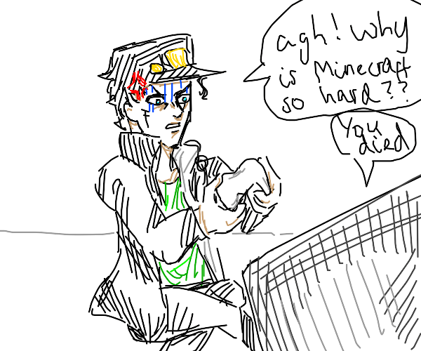 jotaro plays minecraft Drawception