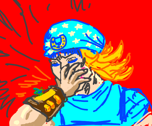 Johnny Joestar sees a bug bite Drawception