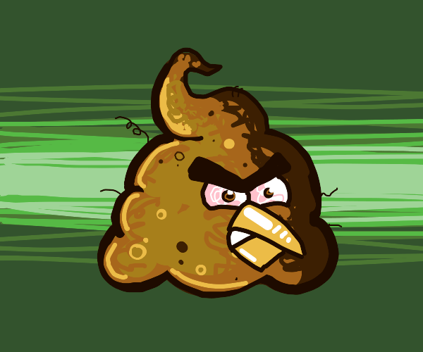 Angry bird poo Drawception