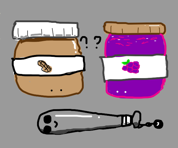 Peanut Butter Jelly with Baseball Bat Drawception