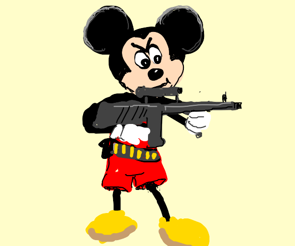mickey mouse as a war veteran Drawception