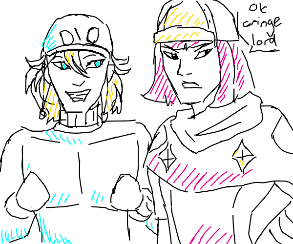 Diego and Hot Pants (JJBA) Drawception