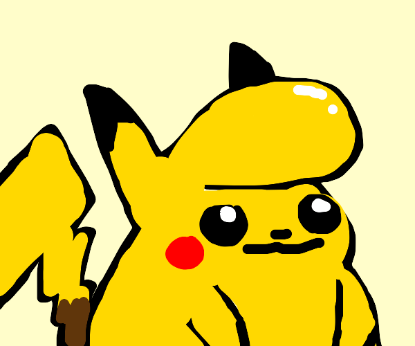 Pikachu with a nice hairdo Drawception