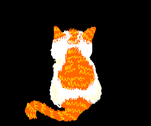 "no talk me I angy" cat Drawception