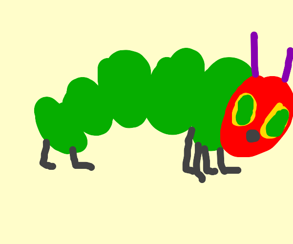 Caterpillar eating a Pineapple Drawception