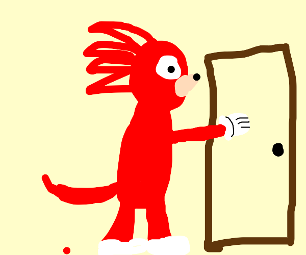 KNOCK KNOCK IT'S KNUCKLES Drawception