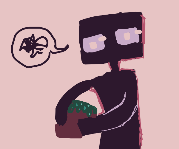 Angry enderman (minecraft) Drawception