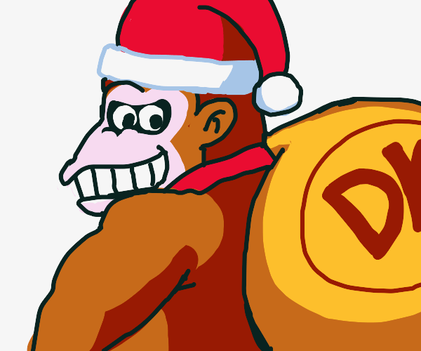 Donkey Kong as Santa Drawception