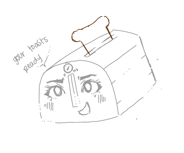 Friendly toaster Drawception
