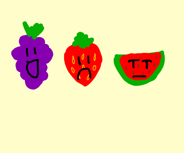Fruits show their personalities Drawception