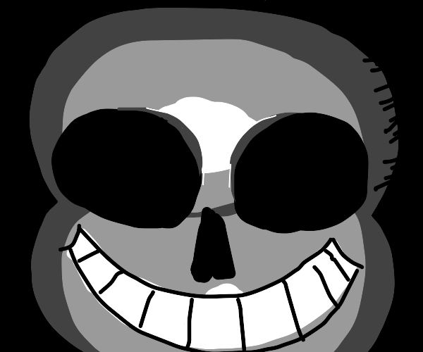 Sans with no eyes, and more teeth Drawception