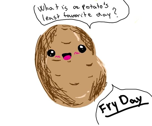 Potato makes a joke Drawception
