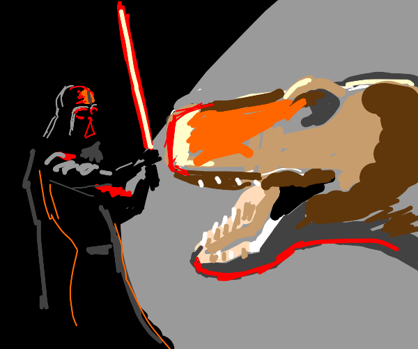 Darth Vader vs TRex Drawception