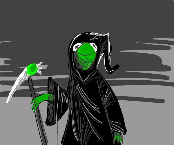Kermit in a hood Drawception