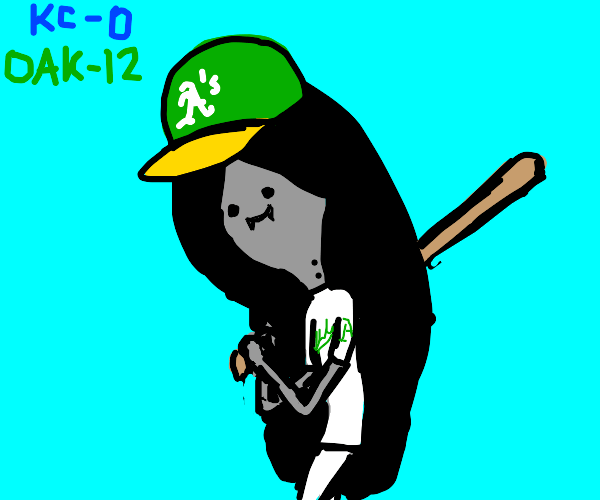 Marceline playing baseball Drawception