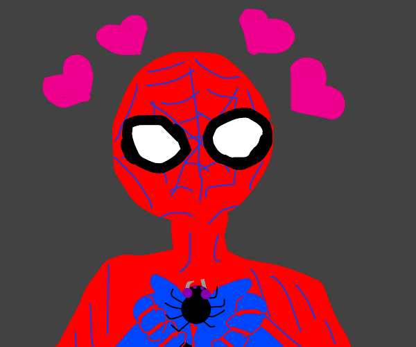 Spiderman summons his spiders Drawception