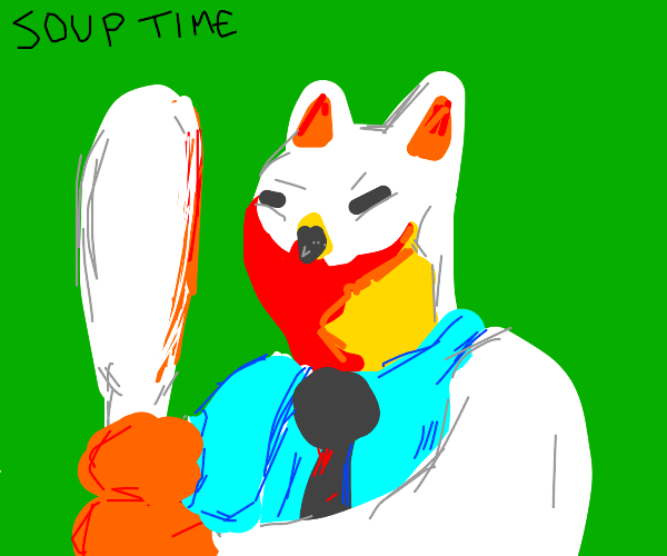Soup time Cat meme Drawception