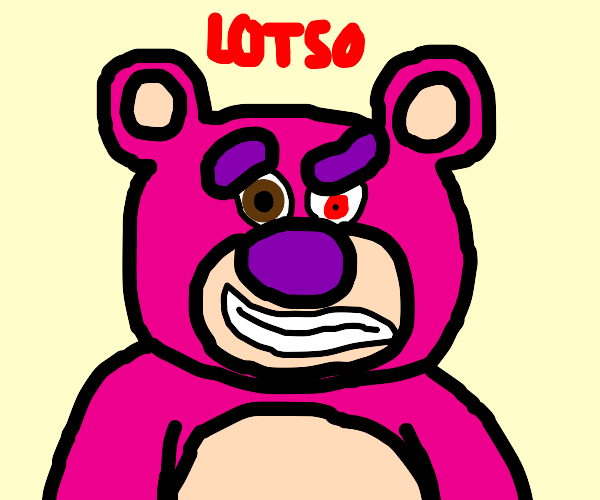 Half good, half evil teddy bear Drawception