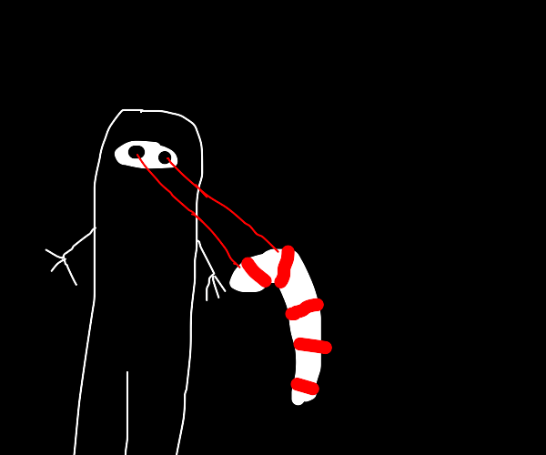 a candy cane death star Drawception