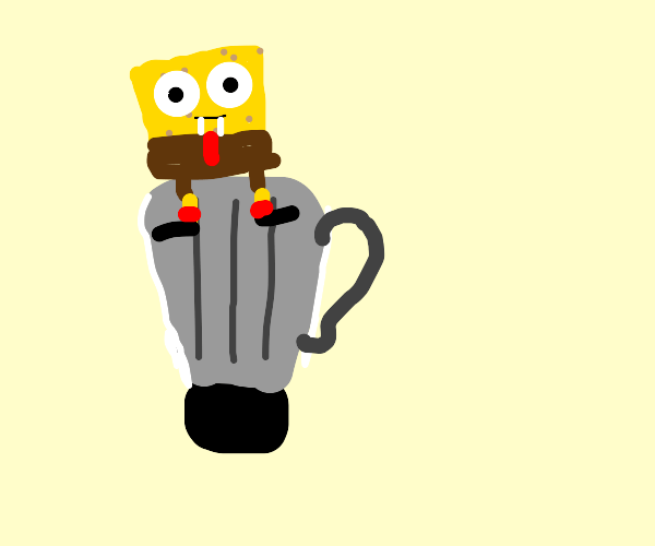 Spongebob in a Lava Lamp Drawception