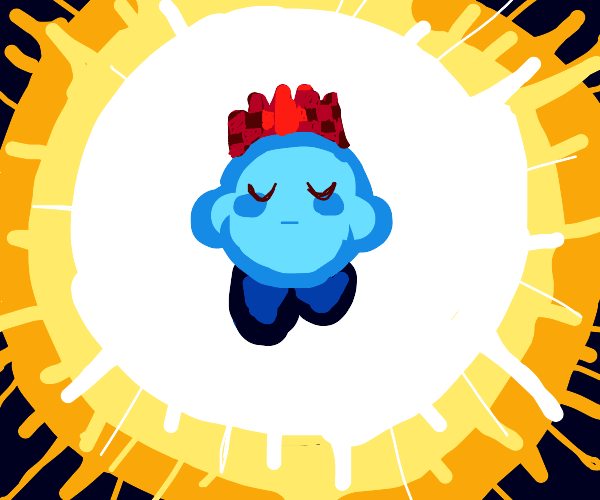 Kirby in Ice Form Drawception