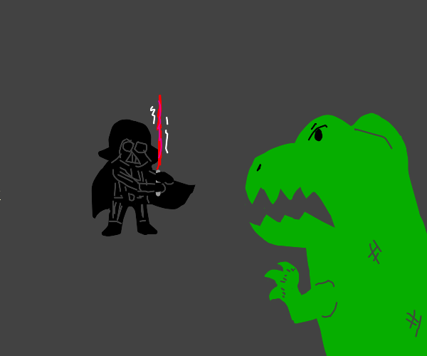 Darth Vader vs TRex Drawception