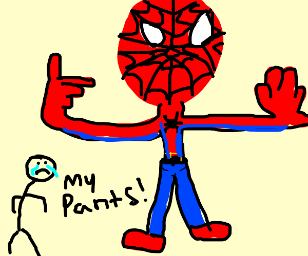 Spider wearing Pants Drawception