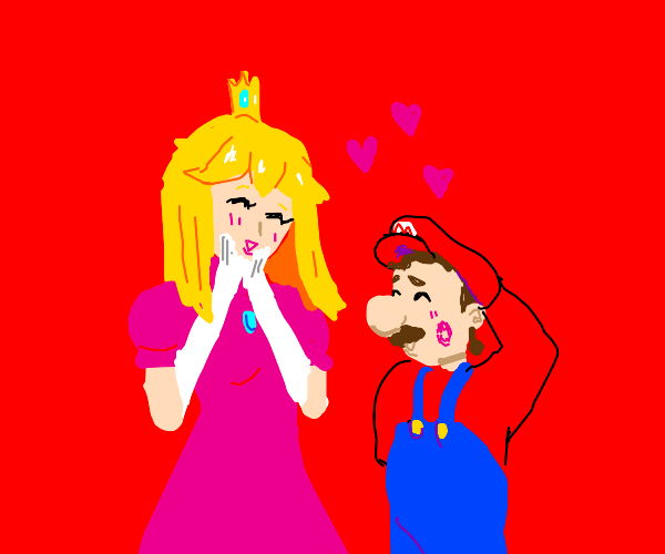 peach and mario are dating Drawception