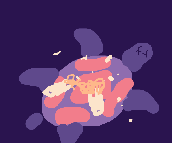 Throwing potion on turtles Drawception