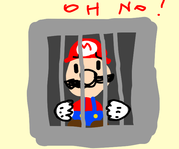 Mario angry at Villager(Animal Crossing) Drawception