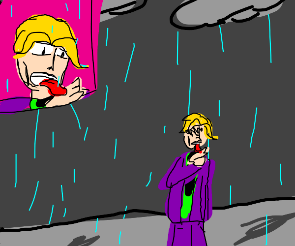 Yoshikage Kira washing his hands Drawception