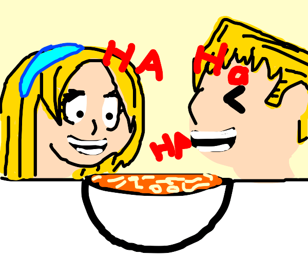 You took a sample of my pasta! Drawception