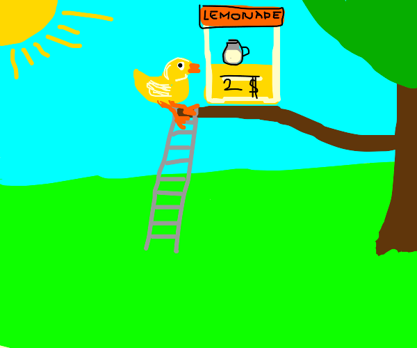The Duck Came up to the lemonade Stand Drawception