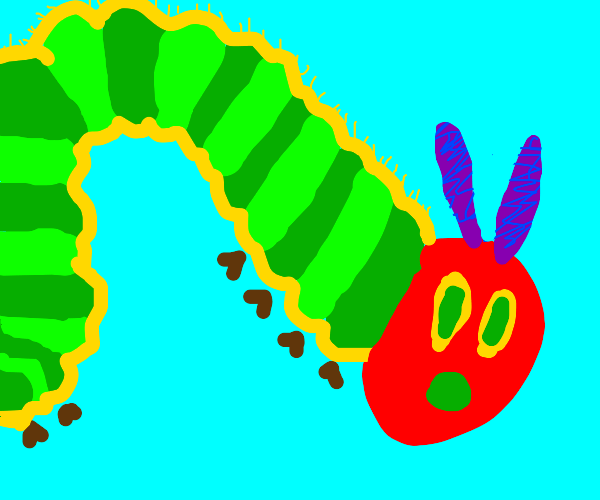 Caterpillar eating a Pineapple Drawception