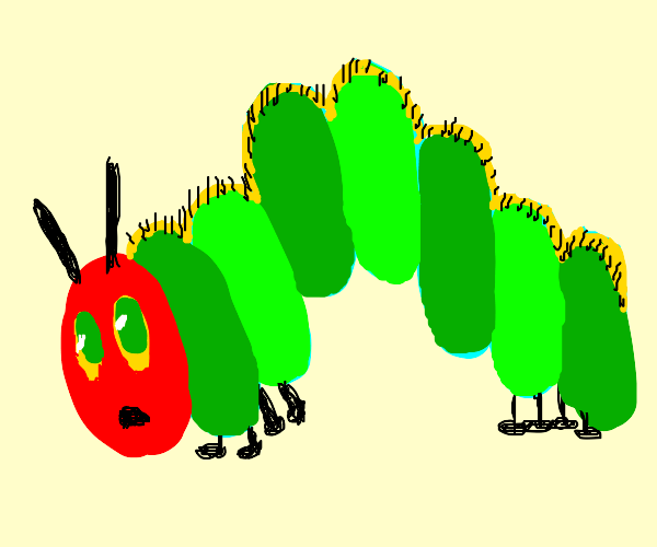 Caterpillar eating a Pineapple Drawception