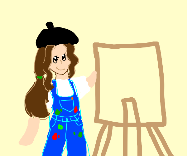 Artist wearing a Hat Drawception