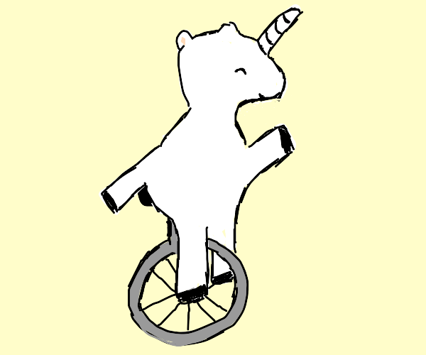 A Unicorn on a Unicycle Drawception